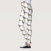 Grootkoeienvogelschilderij cartoon leggings (Links)
