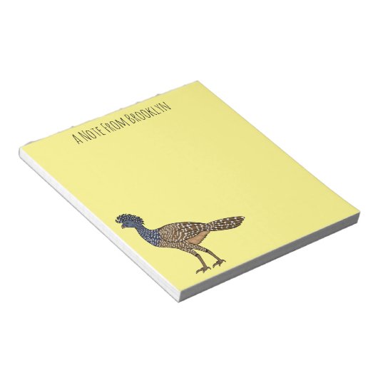 Grootkoeienvogelschilderij cartoon notitieblok (Schuin)