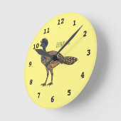 Grootkoeienvogelschilderij cartoon  ronde klok (Hoek)