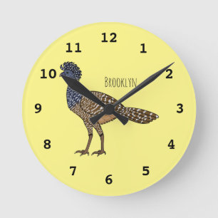 Grootkoeienvogelschilderij cartoon ronde klok