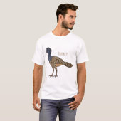 Grootkoeienvogelschilderij cartoon t-shirt (Voorkant volledig)