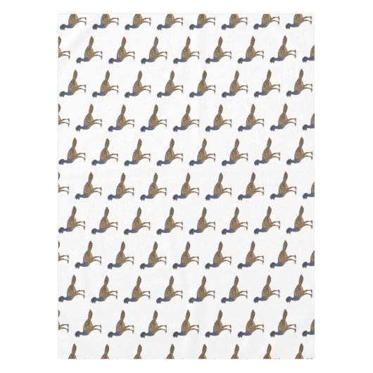 Grootkoeienvogelschilderij cartoon tafelkleed (Voorkant)