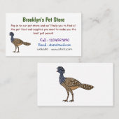 Grootkoeienvogelschilderij cartoon visitekaartje (Voorkant / Achterkant)