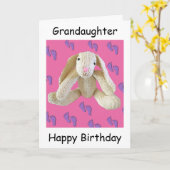 Grootkonijnenkaart voor verjaardagskonijnenkonijne kaart (Gele Bloem)