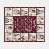 Grootma 14 Foto Collage Red Buffalo Pset Fleece Deken (Voorkant (Horizontaal))
