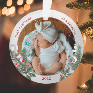 Grootma 1 kerst Classic Silver Plant Lijst Ornament