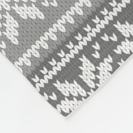 Grootma 24 Foto Cute Snowflake Sweater Grey Fleece Deken (Hoek)