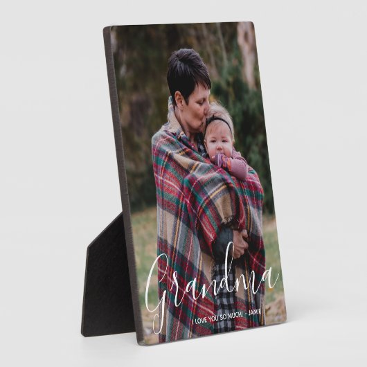 Grootma aangepast fotoscript fotoplaat (Zijkant)