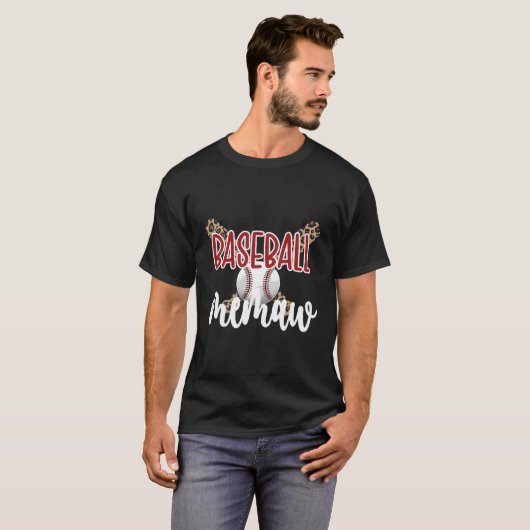 Grootma Baseball Player Memaw T-shirt (Voorkant volledig)