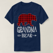 Grootma Beer Kerstmis Pajama Red Pset Buffalo Fa T-shirt (Design voorkant)