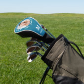 Grootma Best Ever Modern Monogram Aangepaste Foto Golfheadcover (Insitu)