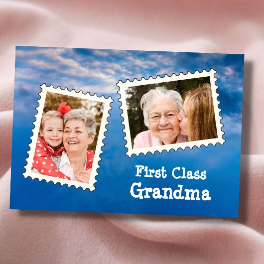 Grootma Best Grandma Custom Photo van eerste klass Kaart