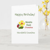 Grootma Best Sentimental Coronavirus Birthday Kaart (Gele Bloem)