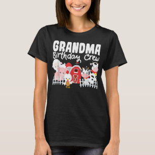 Grootma Birthday Crevem Farm Animals Birthday Part T-shirt