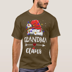 Grootma Claus Kerstlicht Pajama Familie Matchi T-shirt