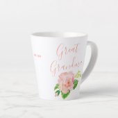 Grootma Coral Pink Waterverf Roos Latte Mok (Rechterhoek)