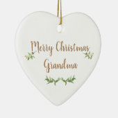 Grootma Editable First KerstTree Bauble Keramisch Ornament (Rechts)