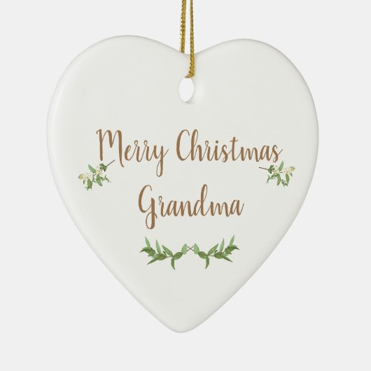 Grootma Editable First KerstTree Bauble Keramisch Ornament (Rechts)