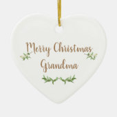 Grootma Editable First KerstTree Bauble Keramisch Ornament (Voorkant)