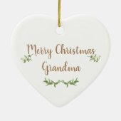 Grootma Editable First KerstTree Bauble Keramisch Ornament (Achterkant)