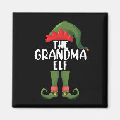 Grootma Elf Matching Family Group kerstparty Magneet (Voorkant)