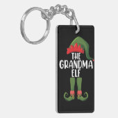 Grootma Elf Matching Family Group kerstparty Sleutelhanger (Voorkant Links)