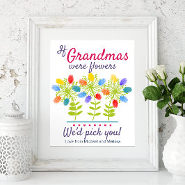 Grootma Fingerprint DIY Activity Sjabloon Poster