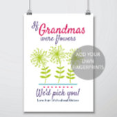 Grootma Fingerprint DIY Activity Sjabloon Poster