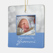 Grootma First Kerstfoto Ornament - Baby Boy (Links)