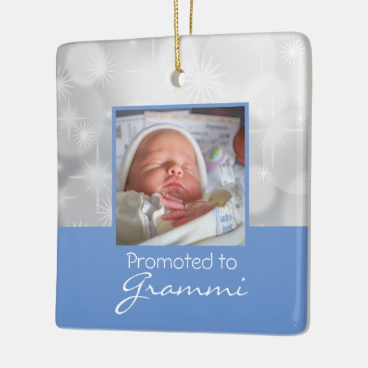 Grootma First Kerstfoto Ornament - Baby Boy (Links)