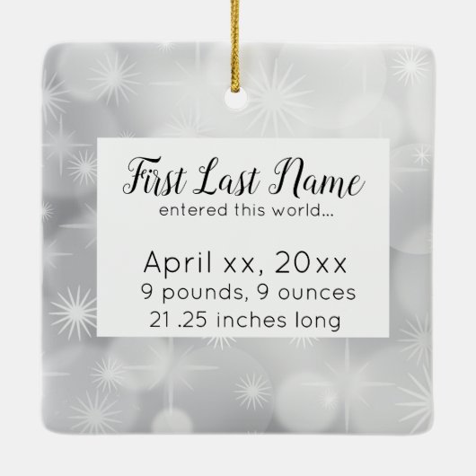 Grootma First Kerstfotograaf Ornament (Achterkant)