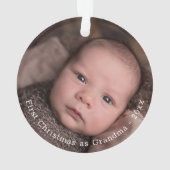 Grootma First Kerstmis - Persoonlijke foto Ornament (achterkant)