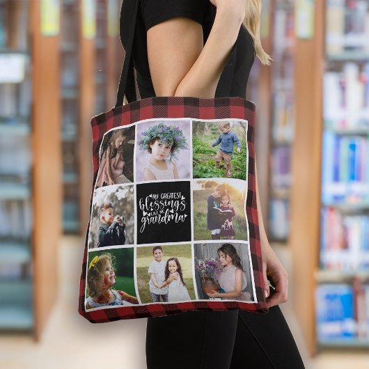 Grootma Foto Collage Greatest Blessings Tote Bag