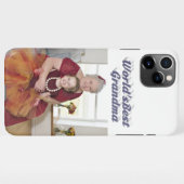 Grootma Foto grijze typografie iPhone Hoesje (Achterkant horizontaal)