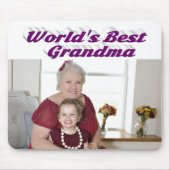 Grootma Foto paarse typografie Muismat (Voorkant)