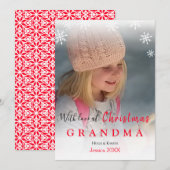 Grootma Foto Snowflake Holiday (Voorkant / Achterkant)