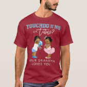 Grootma Gender onthulling Touchdown Tutu Baby T-shirt (Voorkant)