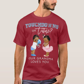 Grootma Gender onthulling Touchdown Tutu Baby T-shirt