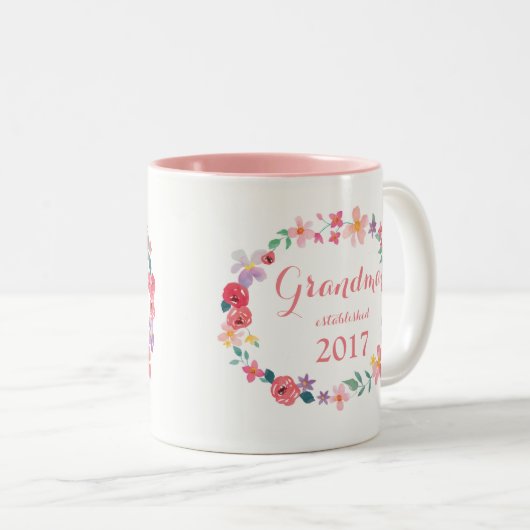 Grootma gevestigd 20— Aangepaste cadeauMok Tweekleurige Koffiemok (Voorkant rechts)