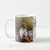 Grootma gift 2 foto roze girale waterverf floral koffiemok (Links)