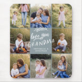 Grootma gift 8 Foto kleinkind eenvoudige typografi Muismat (Voorkant)