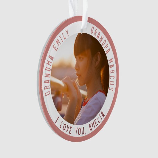 Grootma Grandpa Kerstfeestay Foto Keepslag Ornament (voorkant)