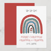 Grootma Grandpa Kerstmis Flat Holiday Card Feestdagenkaart (Voorkant / Achterkant)