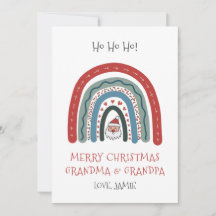 Grootma Grandpa Kerstmis Flat Holiday Card