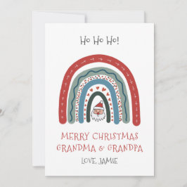 Grootma Grandpa Kerstmis Flat Holiday Card Feestdagenkaart