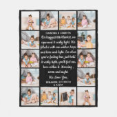 Grootma Grandpa Persoonlijk gedicht 14 Fotocollage Fleece Deken (Voorkant)