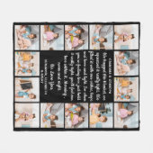 Grootma Grandpa Persoonlijk gedicht 14 Fotocollage Fleece Deken (Voorkant (Horizontaal))