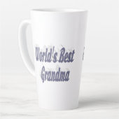 Grootma grijze typografie latte mok (Linkerhoek)