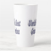 Grootma grijze typografie latte mok (Voorkant)