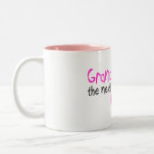 Grootma, het volgende beste ding om de hemel te ho tweekleurige koffiemok (Links)